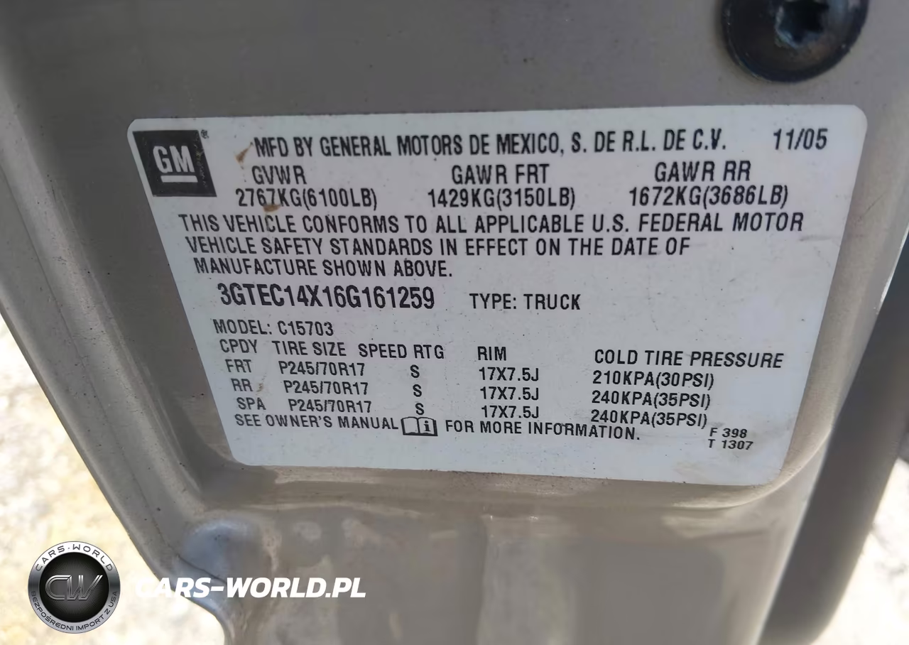 2006 GMC Sierra 1500 Work Truck VIN:3GTEC14X16G161259 - 9