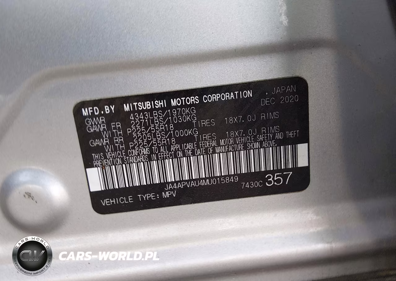 2021 Mitsubishi Outlander Sport 2.0 Se 2Wd VIN:JA4APVAU4MU015849 - 9