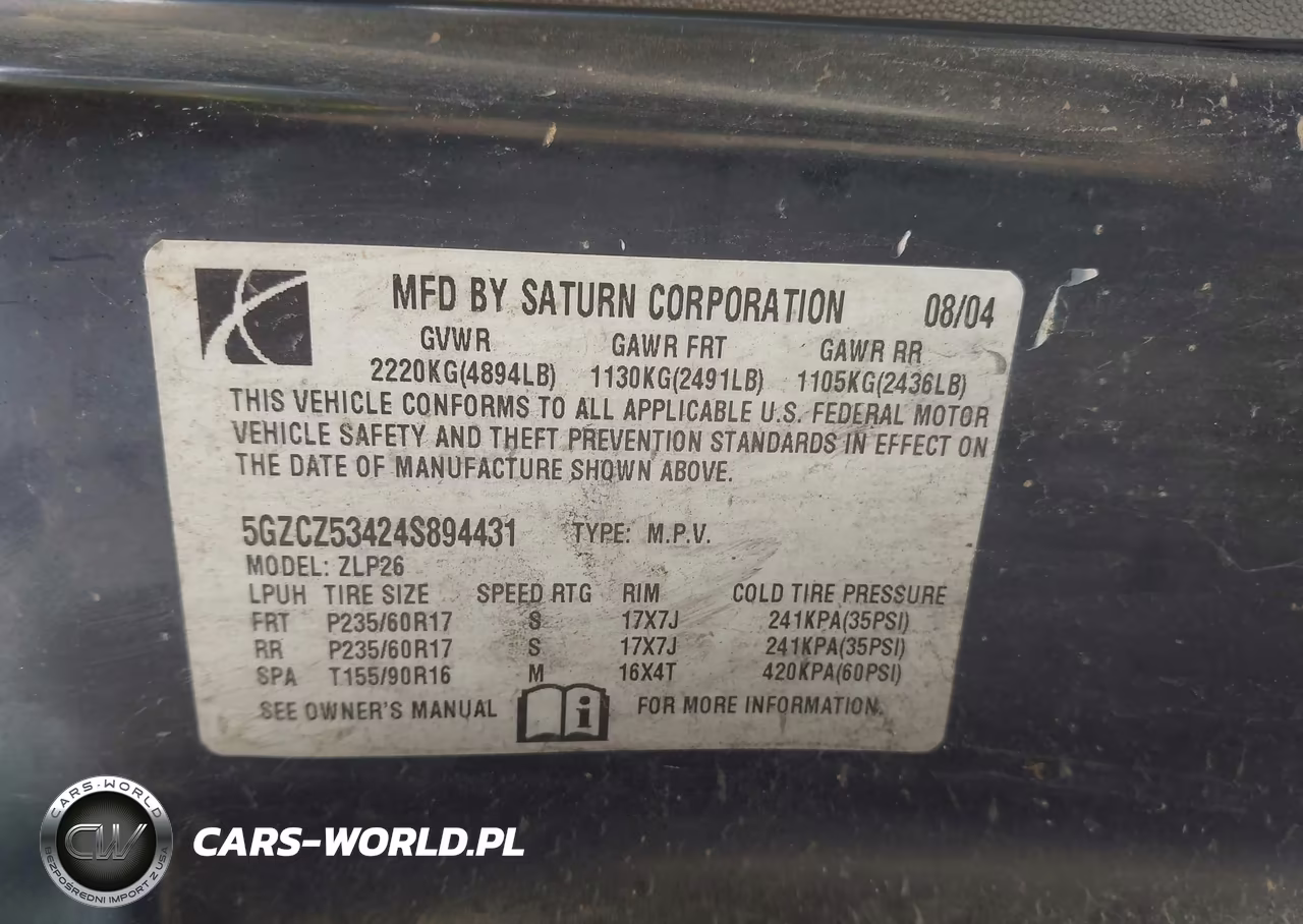 2004 Saturn Vue V6 VIN:5GZCZ53424S894431 - 9