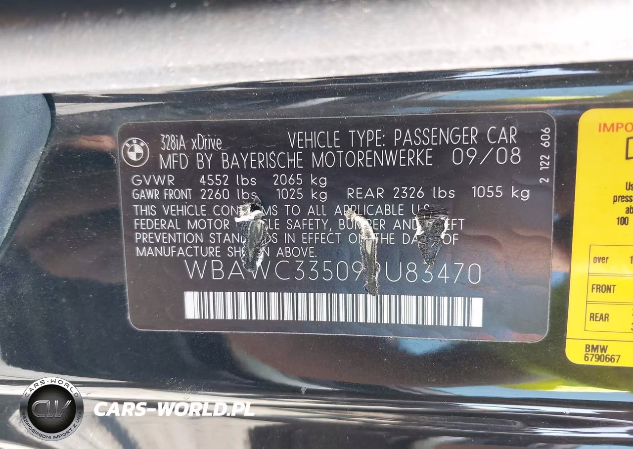 2009 BMW 328I xDrive VIN:WBAWC33509PU83470 - 9