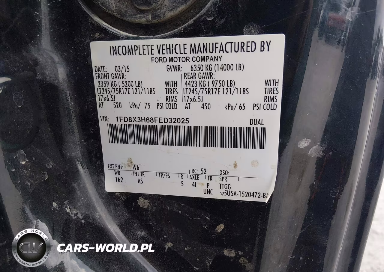 2015 Ford F-350 Chassis Lariat-Xl-Xlt VIN:1FD8X3H68FED32025 - 9