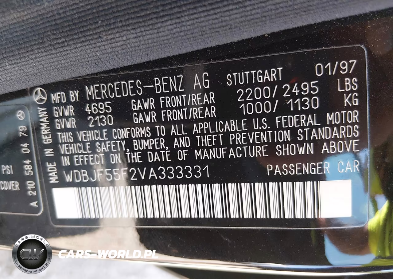 1997 Mercedes-Benz E 320 VIN:WDBJF55F2VA333331 - 9
