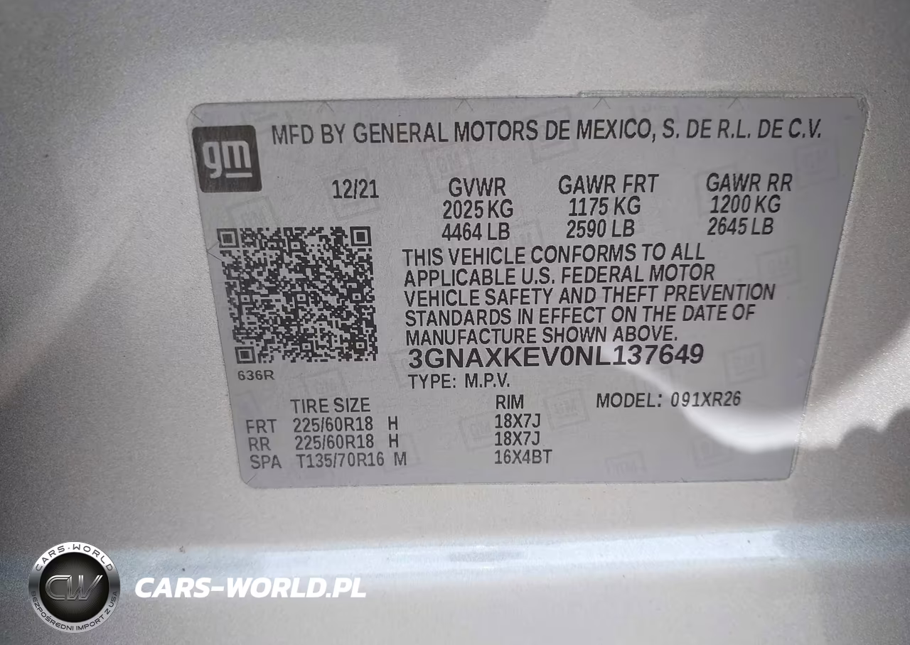 2022 Chevrolet Equinox Fwd Lt VIN:3GNAXKEV0NL137649 - 9