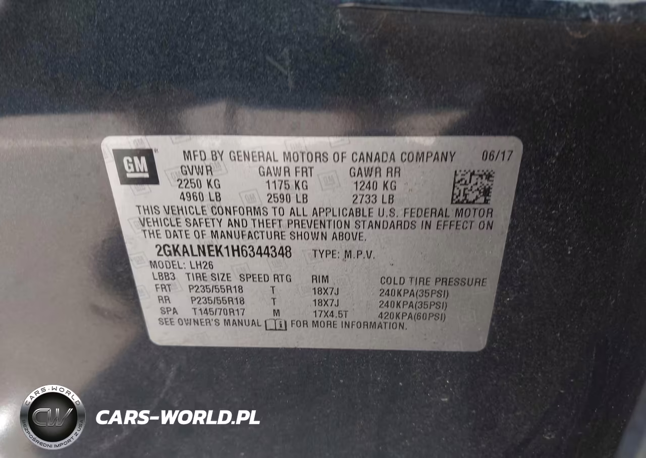 2017 GMC Terrain Sle-2 VIN:2GKALNEK1H6344348 - 9