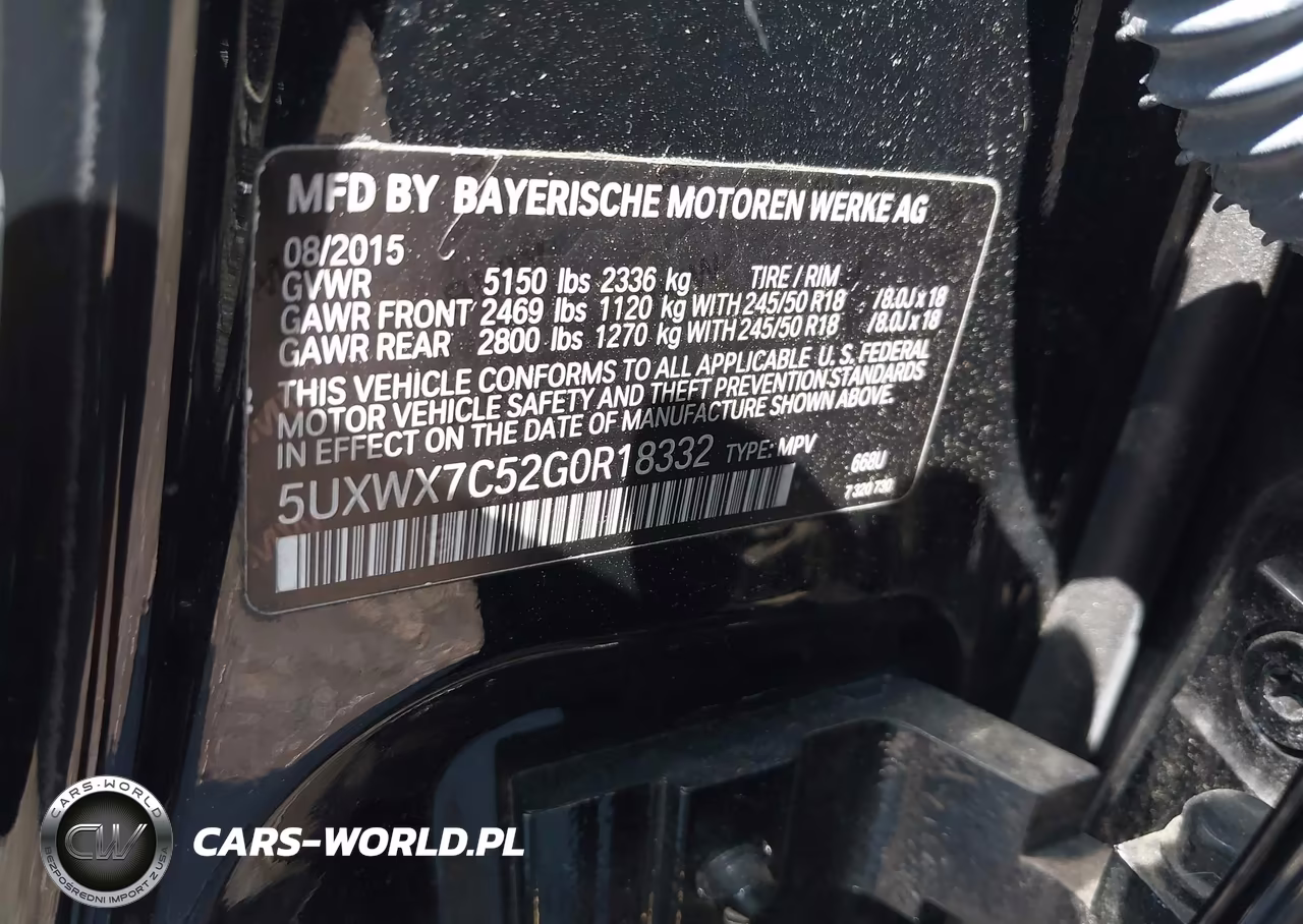 2016 BMW X3 xDrive35I VIN:5UXWX7C52G0R18332 - 9