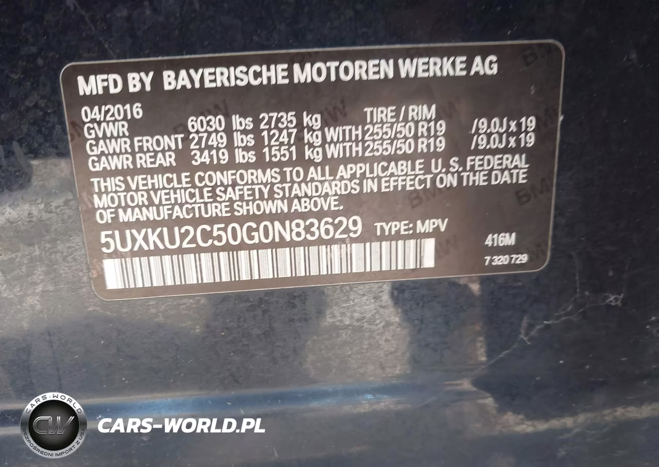 2016 BMW X6 xDrive35I VIN:5UXKU2C50G0N83629 - 9