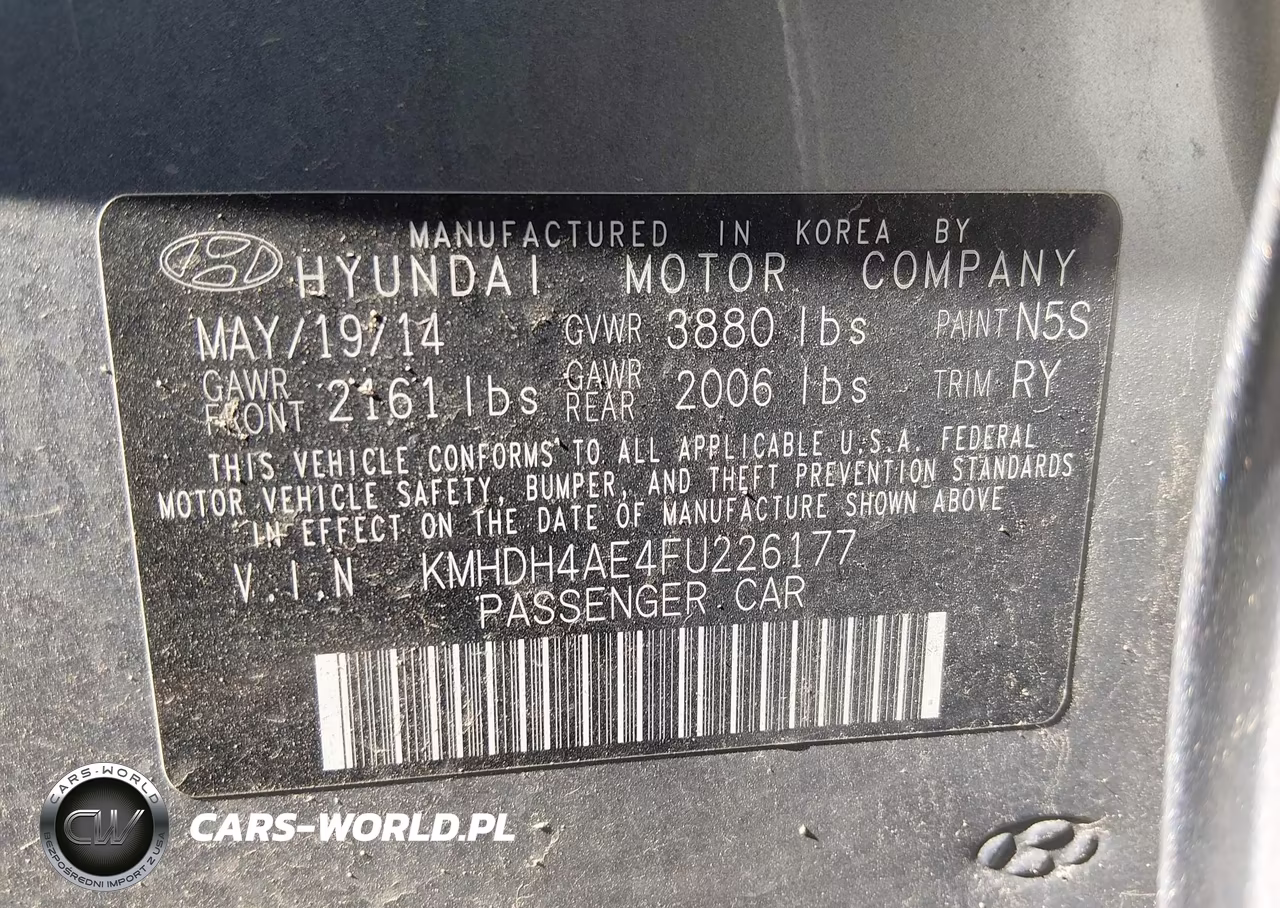 2015 Hyundai Elantra Se VIN:KMHDH4AE4FU226177 - 9
