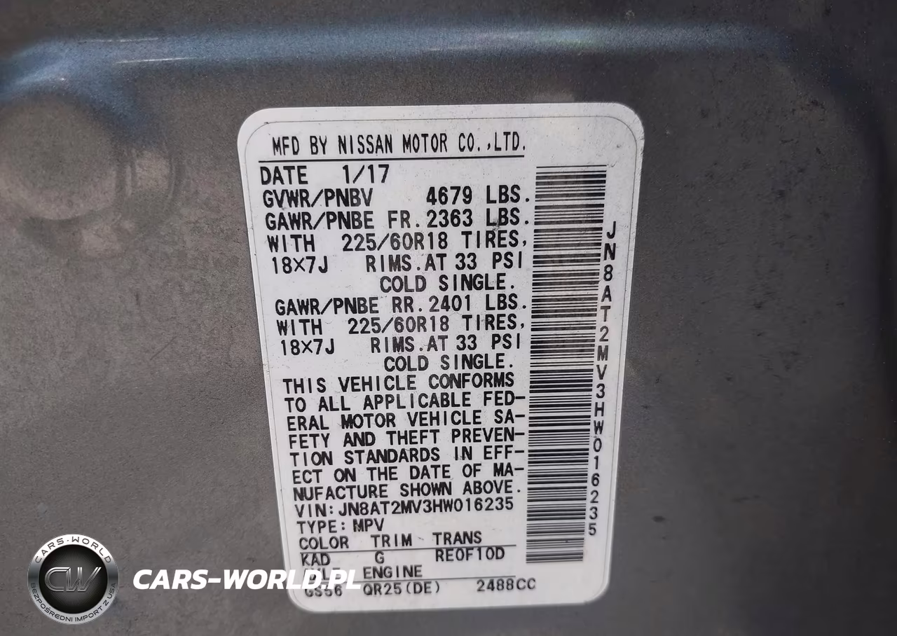 2017 Nissan Rogue Sl VIN:JN8AT2MV3HW016235 - 9