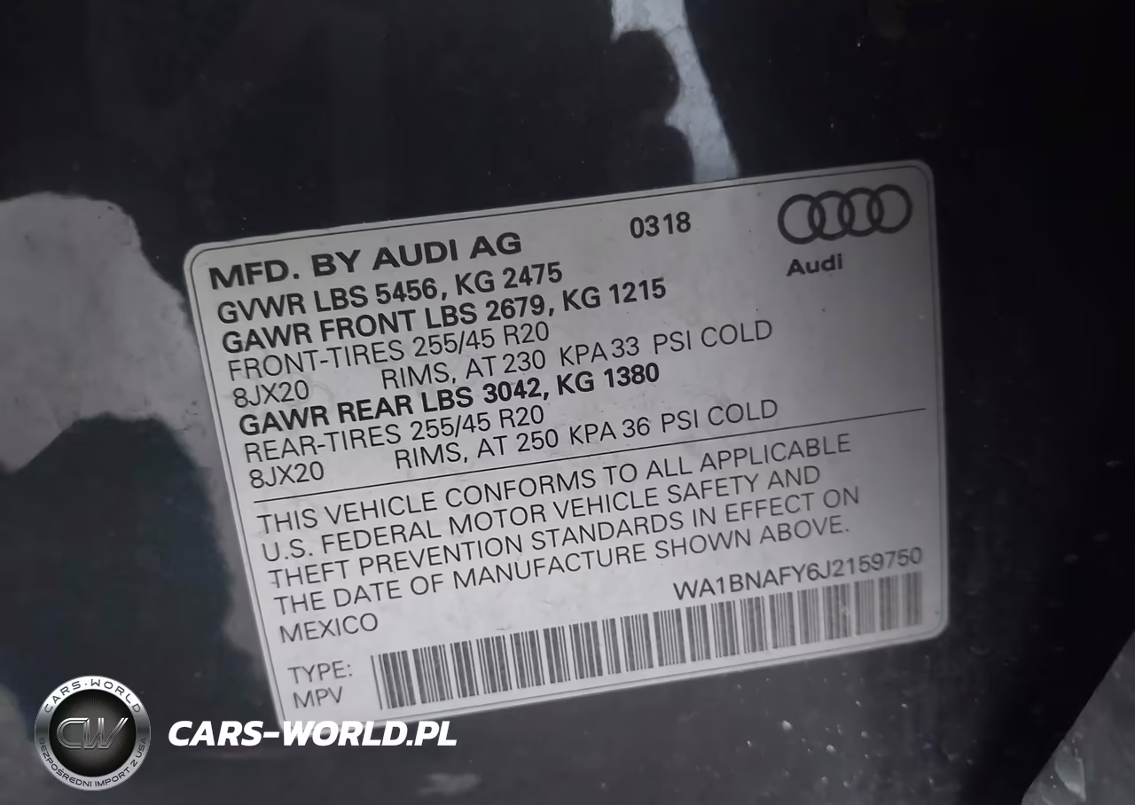 2018 Audi Q5 2.0T Premium VIN:WA1BNAFY6J2159750 - 9