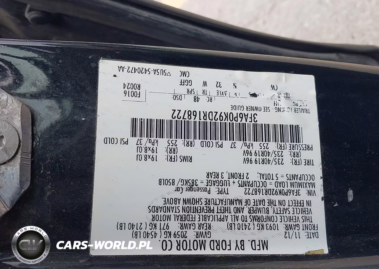 2013 Ford Fusion Titanium VIN:3FA6P0K92DR168722 - 9