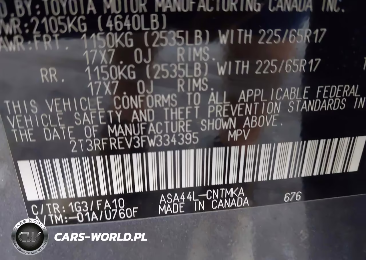 2015 Toyota Rav4 Xle VIN:2T3RFREV3FW334395 - 9