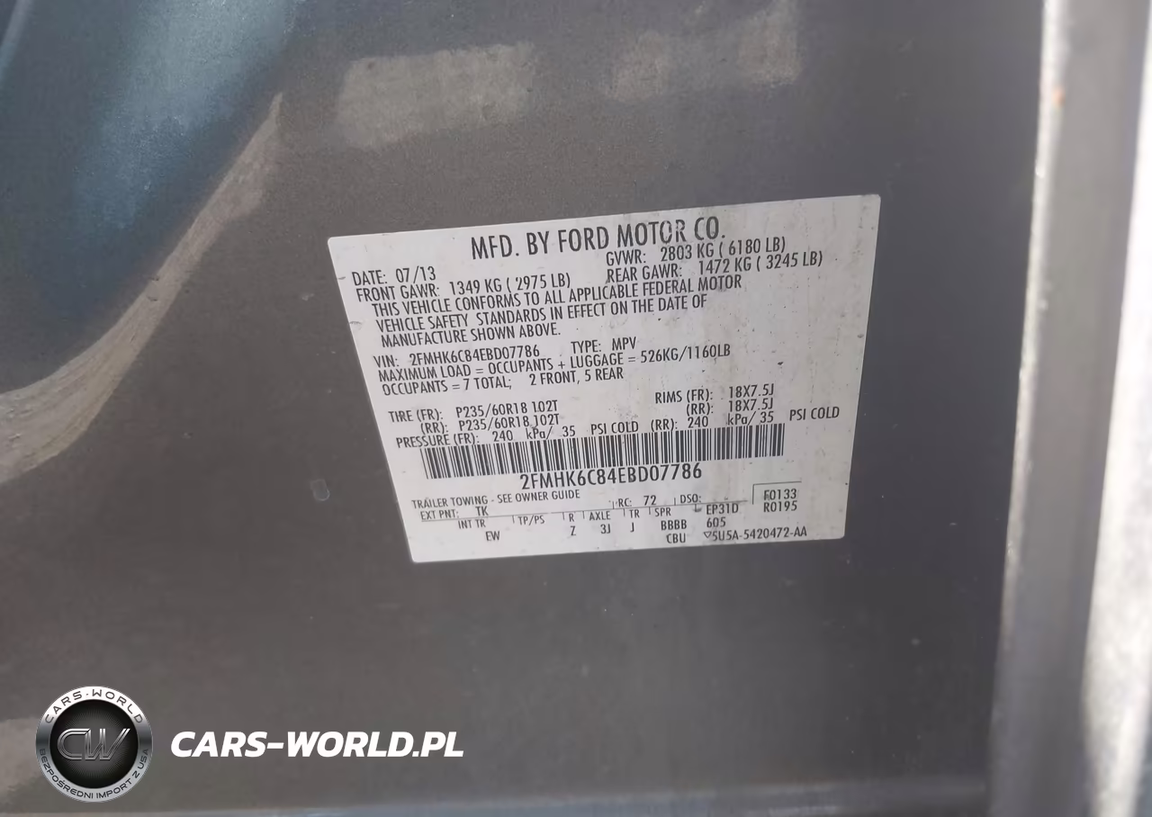 2014 Ford Flex Sel VIN:2FMHK6C84EBD07786 - 9