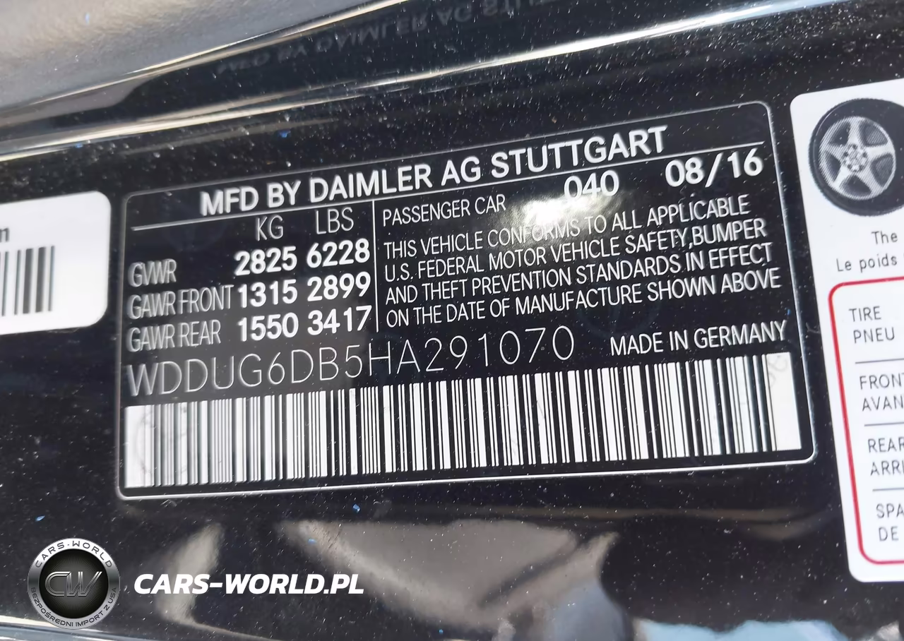 2017 Mercedes-Benz S 550E Plug-In Hybrid VIN:WDDUG6DB5HA291070 - 9