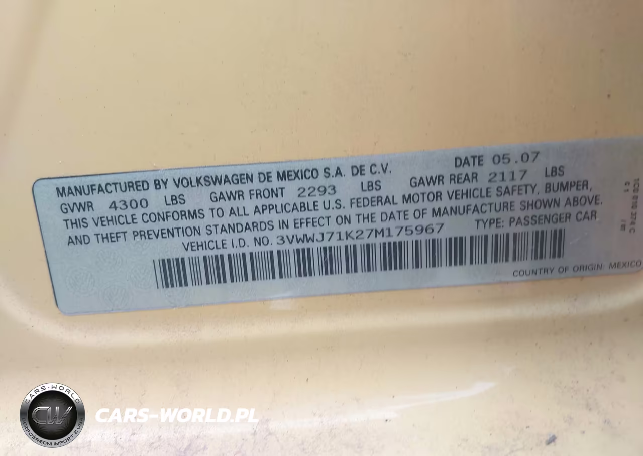 2007 Volkswagen Jetta Gli VIN:3VWWJ71K27M175967 - 9