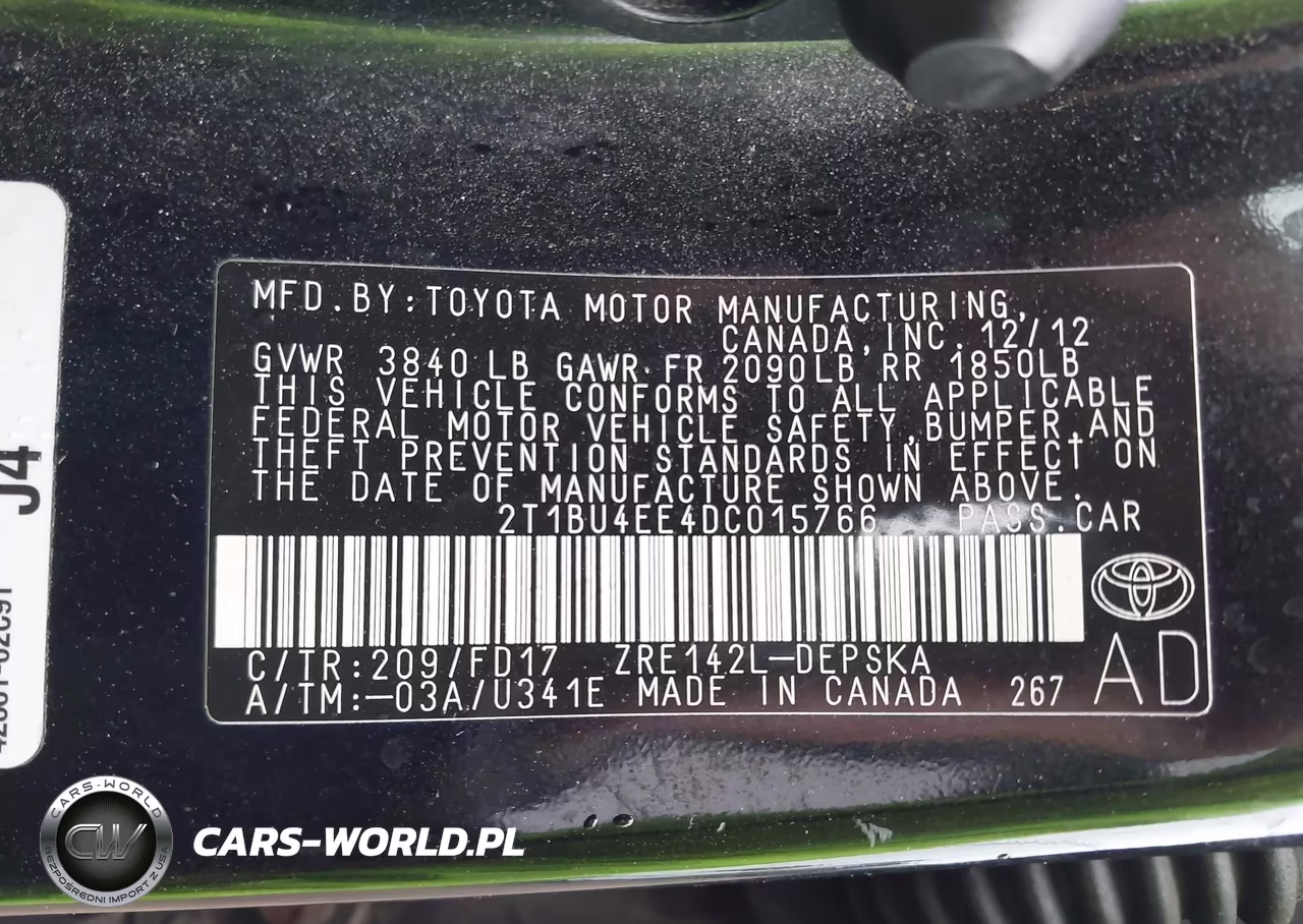 2013 Toyota Corolla S VIN:2T1BU4EE4DC015766 - 9