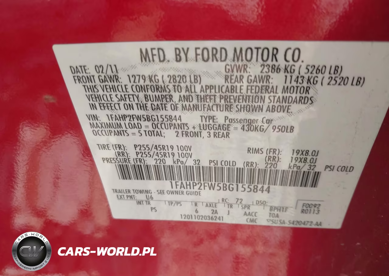 2011 Ford Taurus Limited VIN:1FAHP2FW5BG155844 - 9