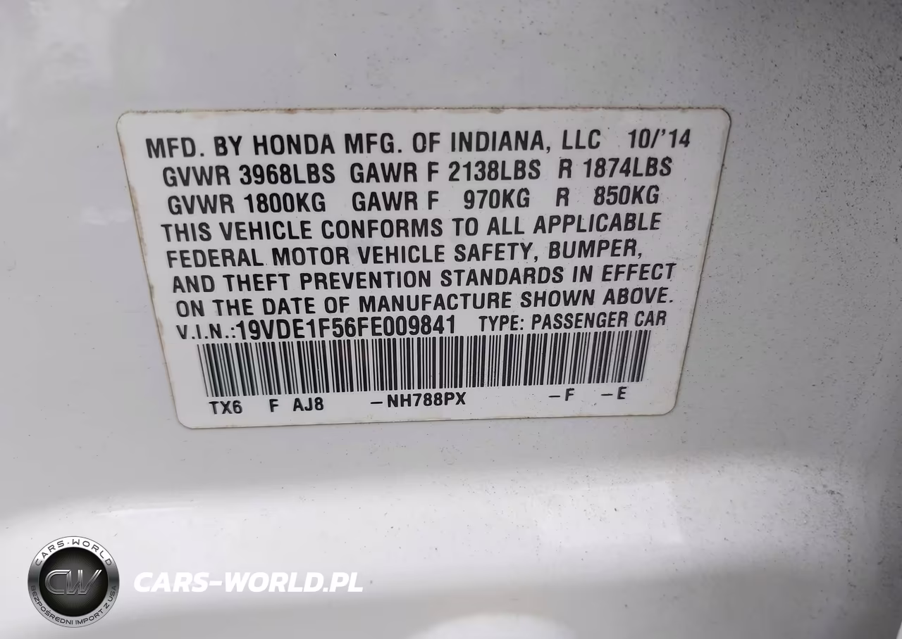 2015 Acura Ilx 2.0L VIN:19VDE1F56FE009841 - 9