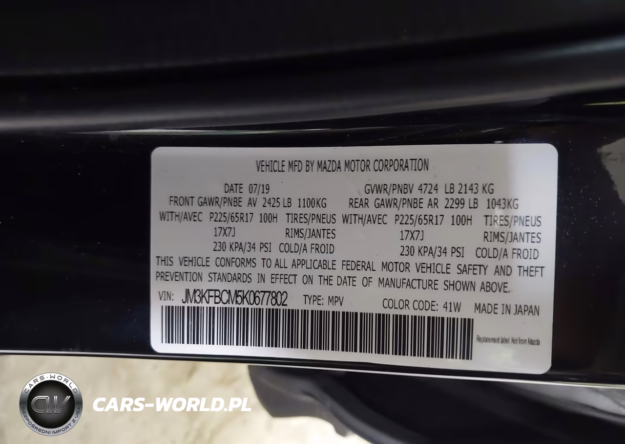 2019 Mazda Cx-5 Touring VIN:JM3KFBCM5K0677802 - 9