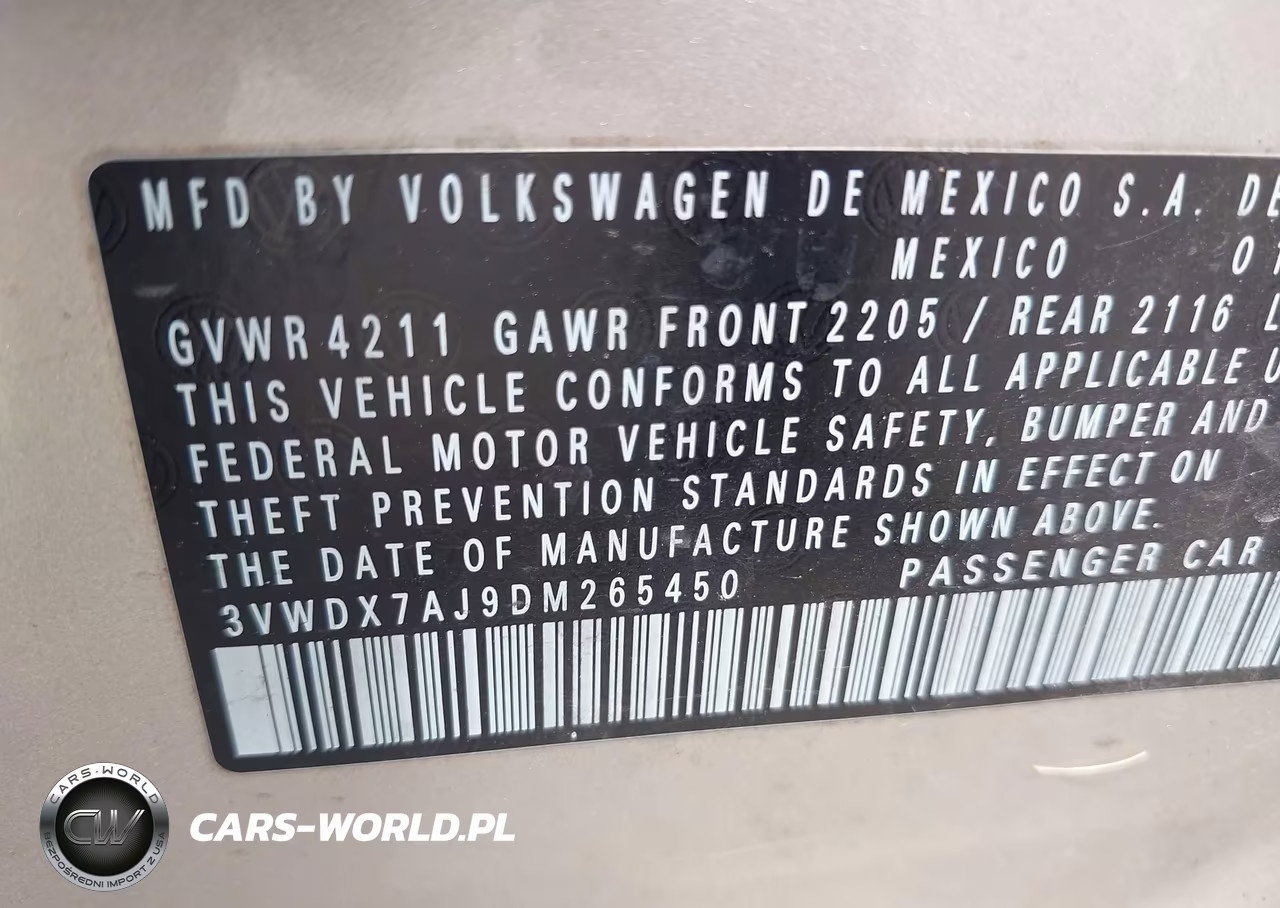 2013 Volkswagen Jetta 2.5L Se VIN:3VWDX7AJ9DM265450 - 9