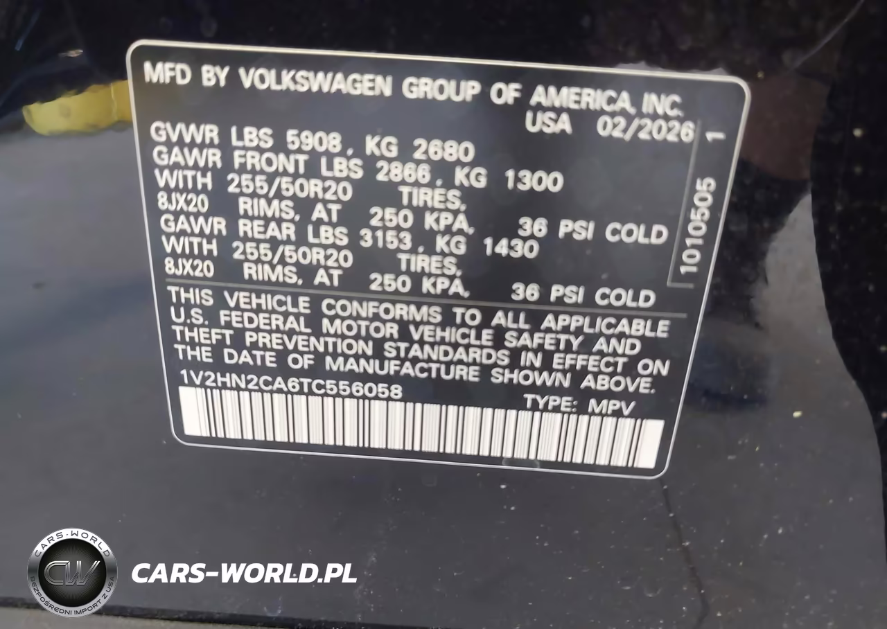 2026 Volkswagen Atlas Se With Technology VIN:1V2HN2CA6TC556058 - 9