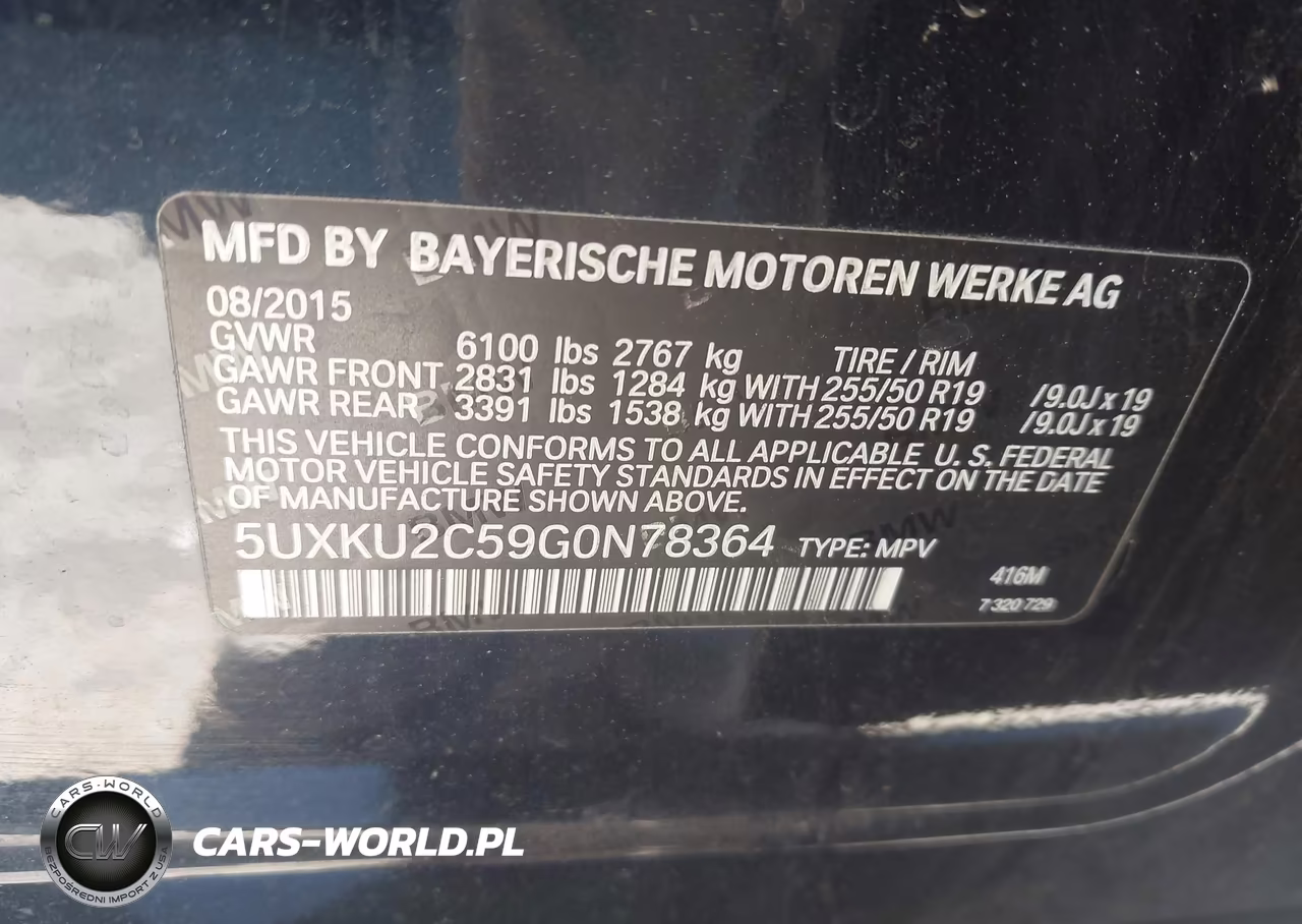 2016 BMW X6 xDrive35I VIN:5UXKU2C59G0N78364 - 9