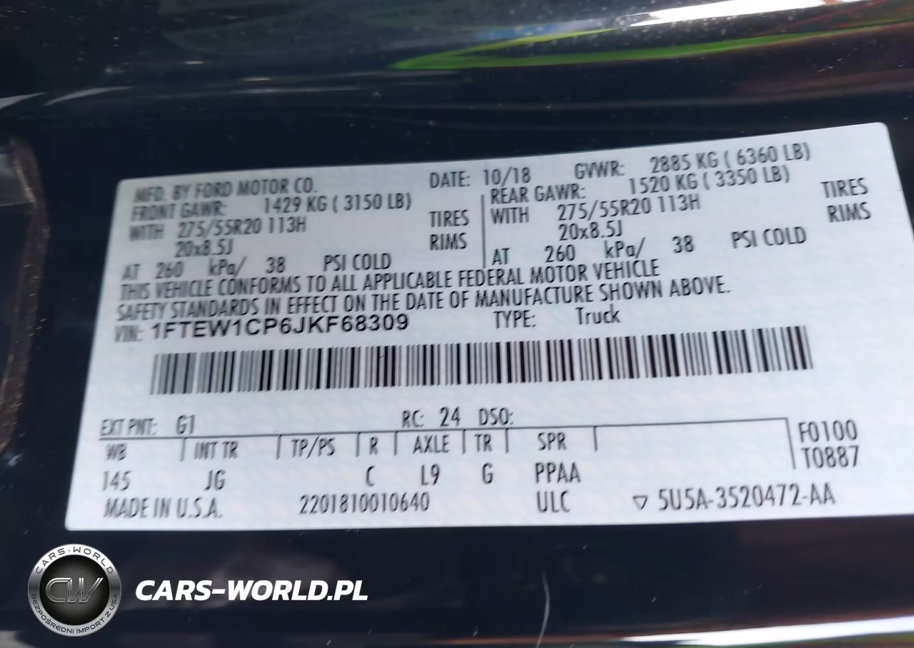 2018 Ford F-150 Lariat-Xl-Xlt VIN:1FTEW1CP6JKF68309 - 9