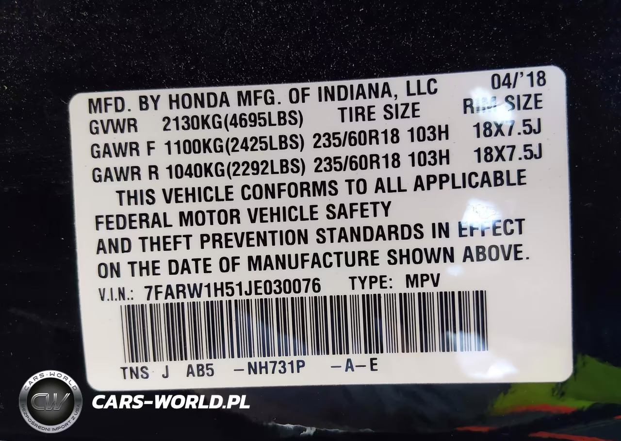 2018 Honda Cr-V Ex VIN:7FARW1H51JE030076 - 9