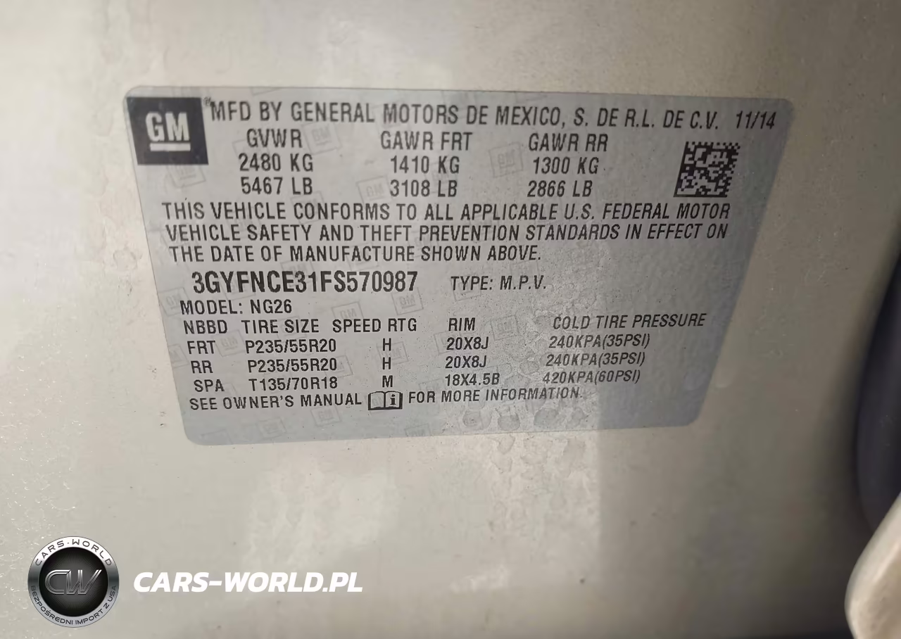 2015 Cadillac Srx Performance Collection VIN:3GYFNCE31FS570987 - 9