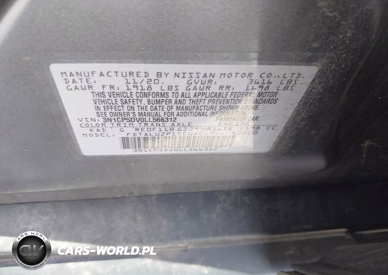 2020 Nissan Kicks Sr Xtronic Cvt VIN:3N1CP5DV0LL566312 - 9