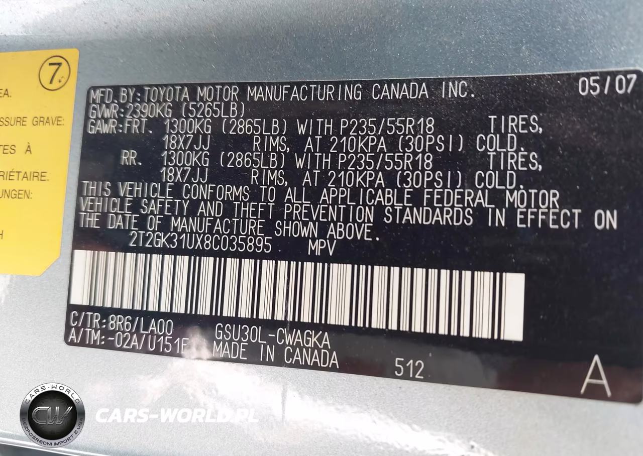 2008 Lexus Rx 350 VIN:2T2GK31UX8C035895 - 9