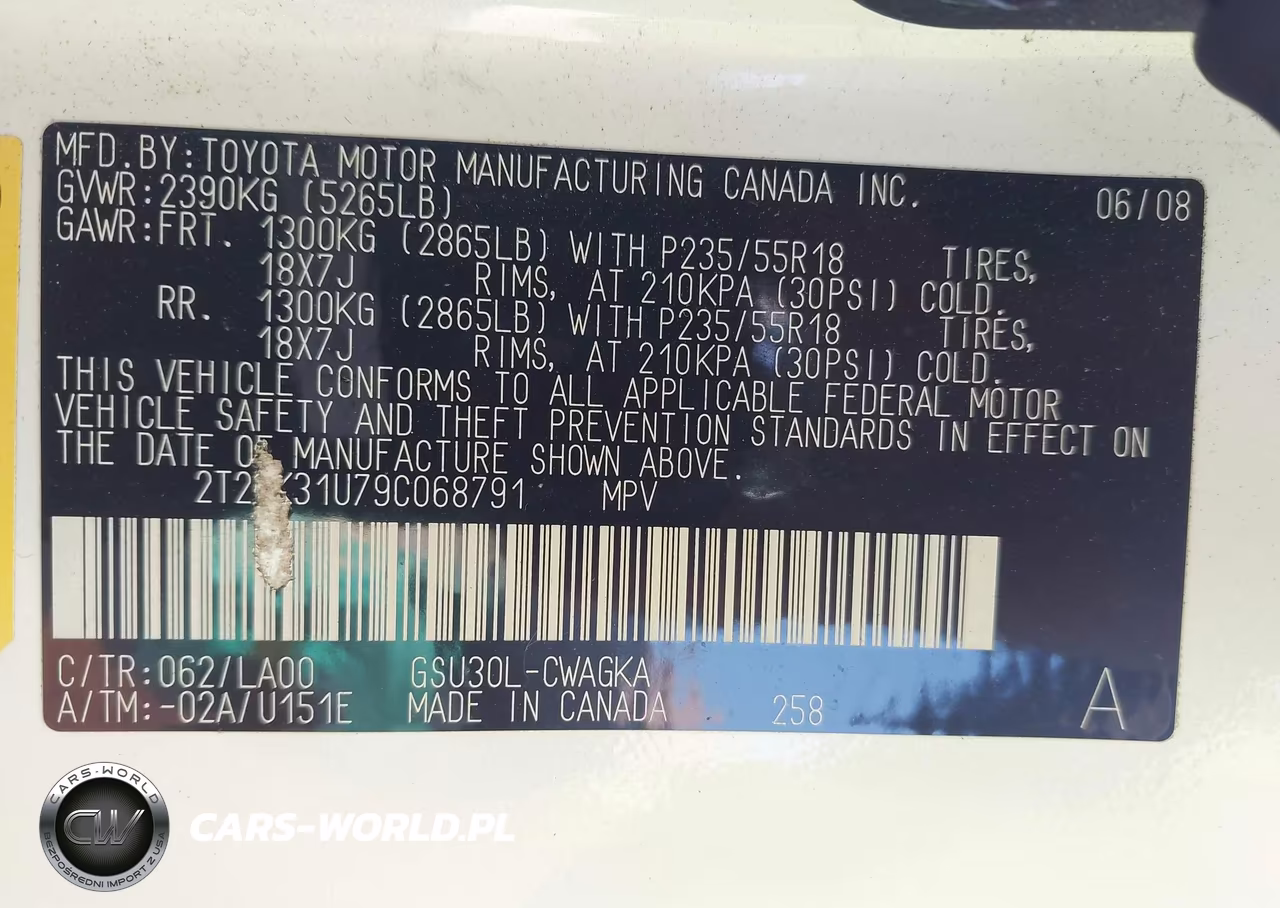 2009 Lexus Rx 350 VIN:2T2GK31U79C068791 - 9