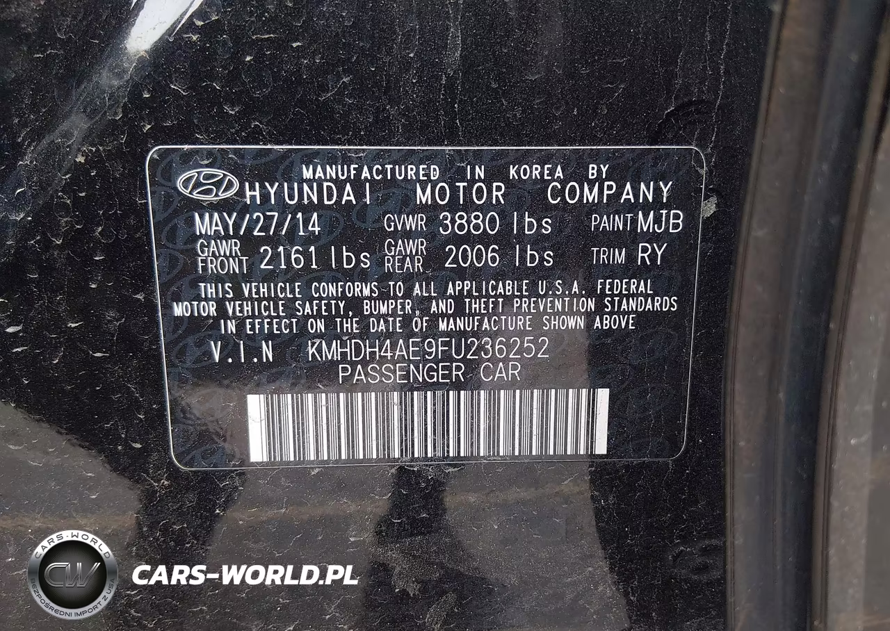 2015 Hyundai Elantra Se VIN:KMHDH4AE9FU236252 - 9