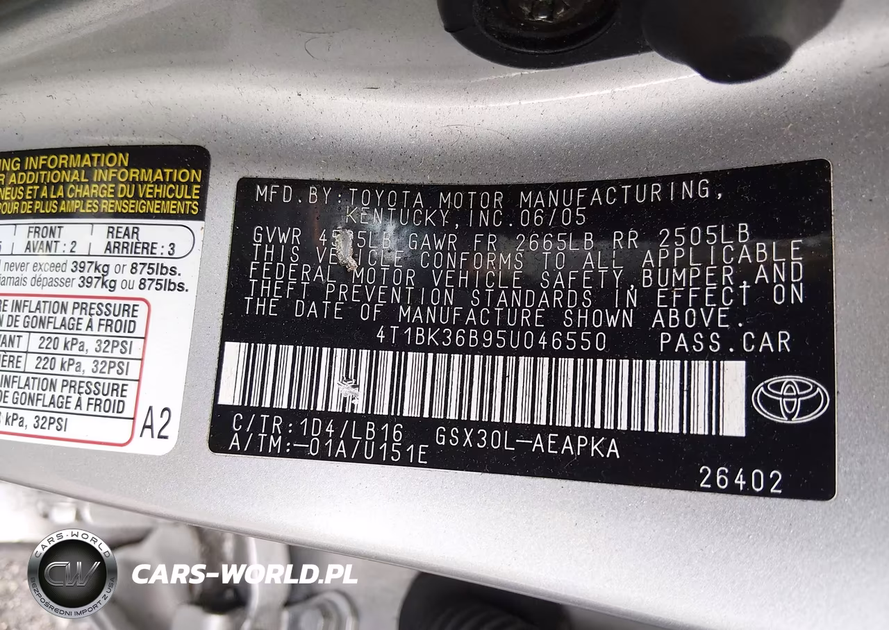 2005 Toyota Avalon Limited VIN:4T1BK36B95U046550 - 9