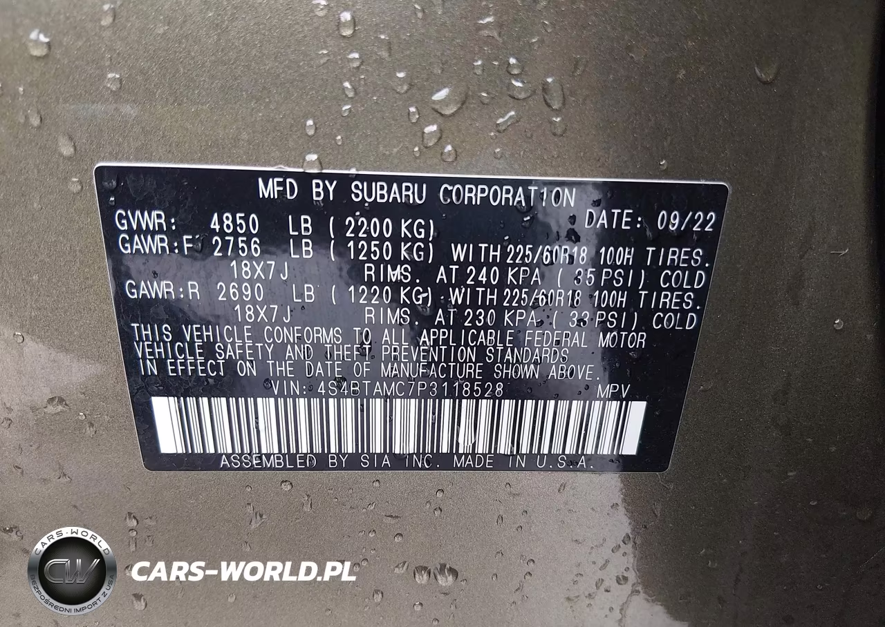2023 Subaru Outback Limited VIN:4S4BTAMC7P3118528 - 9