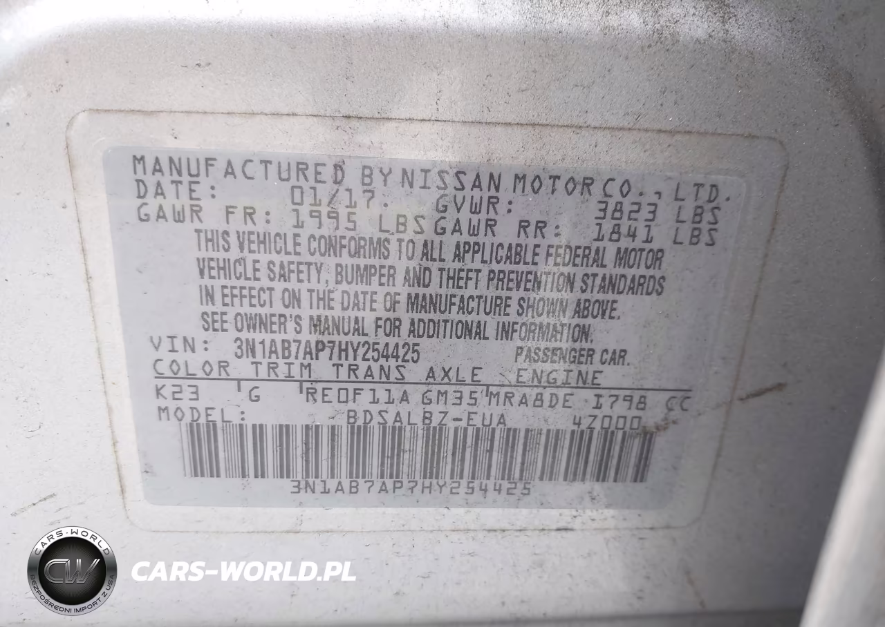 2017 Nissan Sentra S VIN:3N1AB7AP7HY254425 - 9