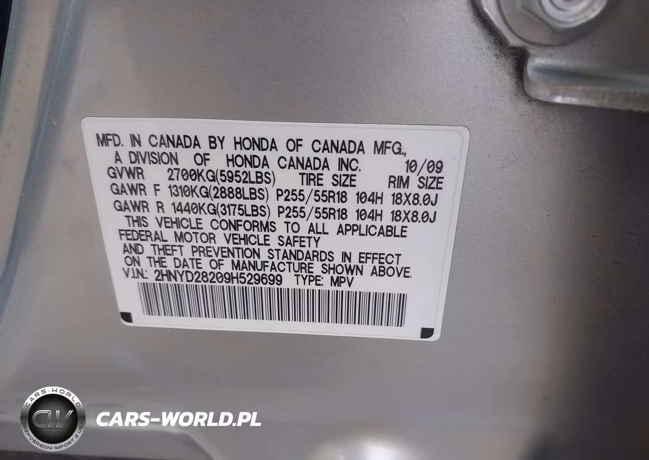 2009 Acura Mdx VIN:2HNYD28209H529699 - 9