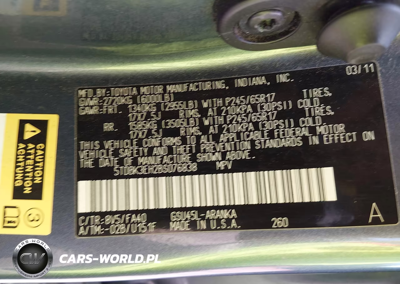 2011 Toyota Highlander Base V6 VIN:5TDBK3EH2BS076838 - 9