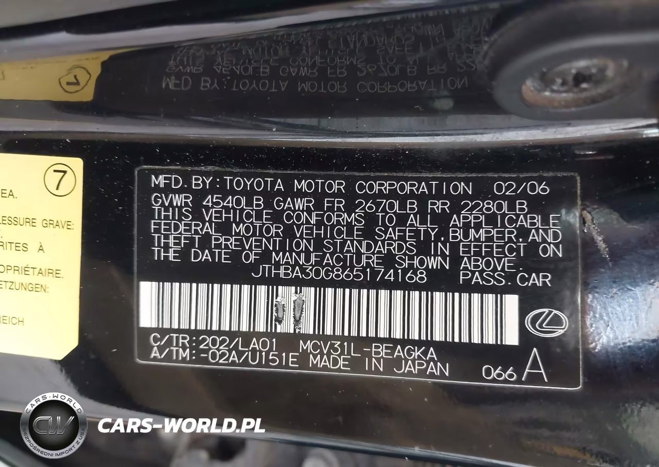 2006 Lexus Es 330 VIN:JTHBA30G865174168 - 9