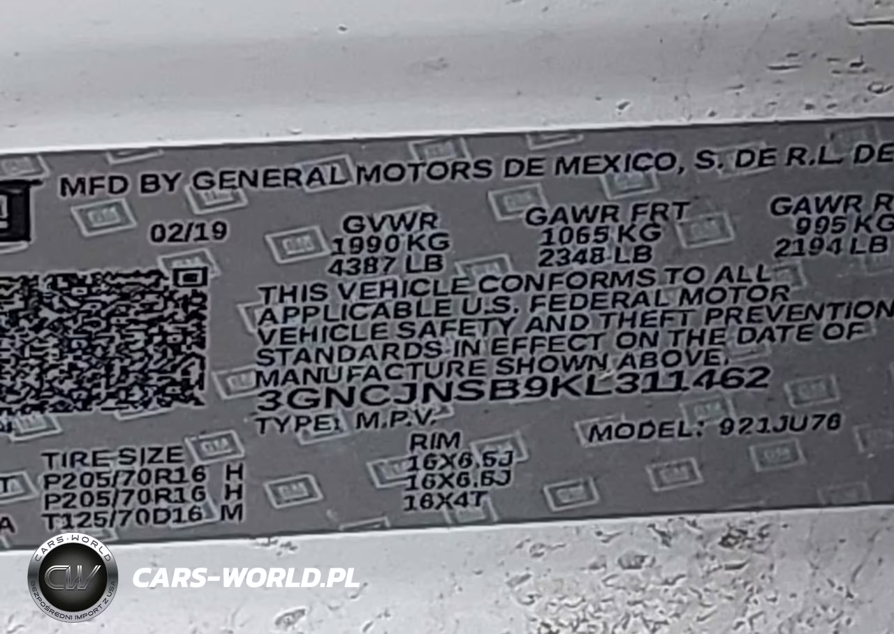 2019 Chevrolet Trax Ls VIN:3GNCJNSB9KL311462 - 8