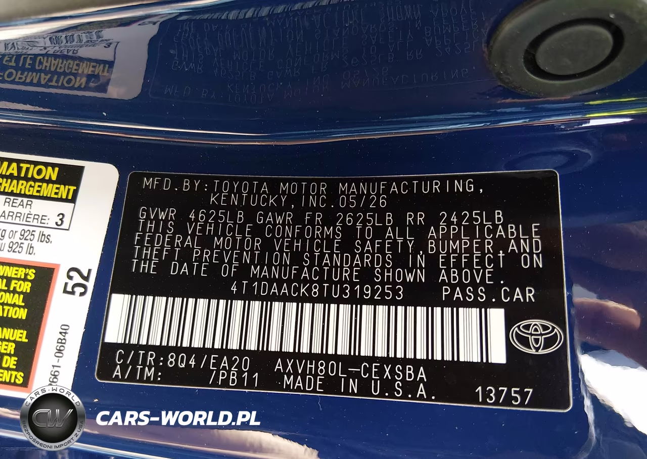 2026 Toyota Camry Se VIN:4T1DAACK8TU319253 - 9