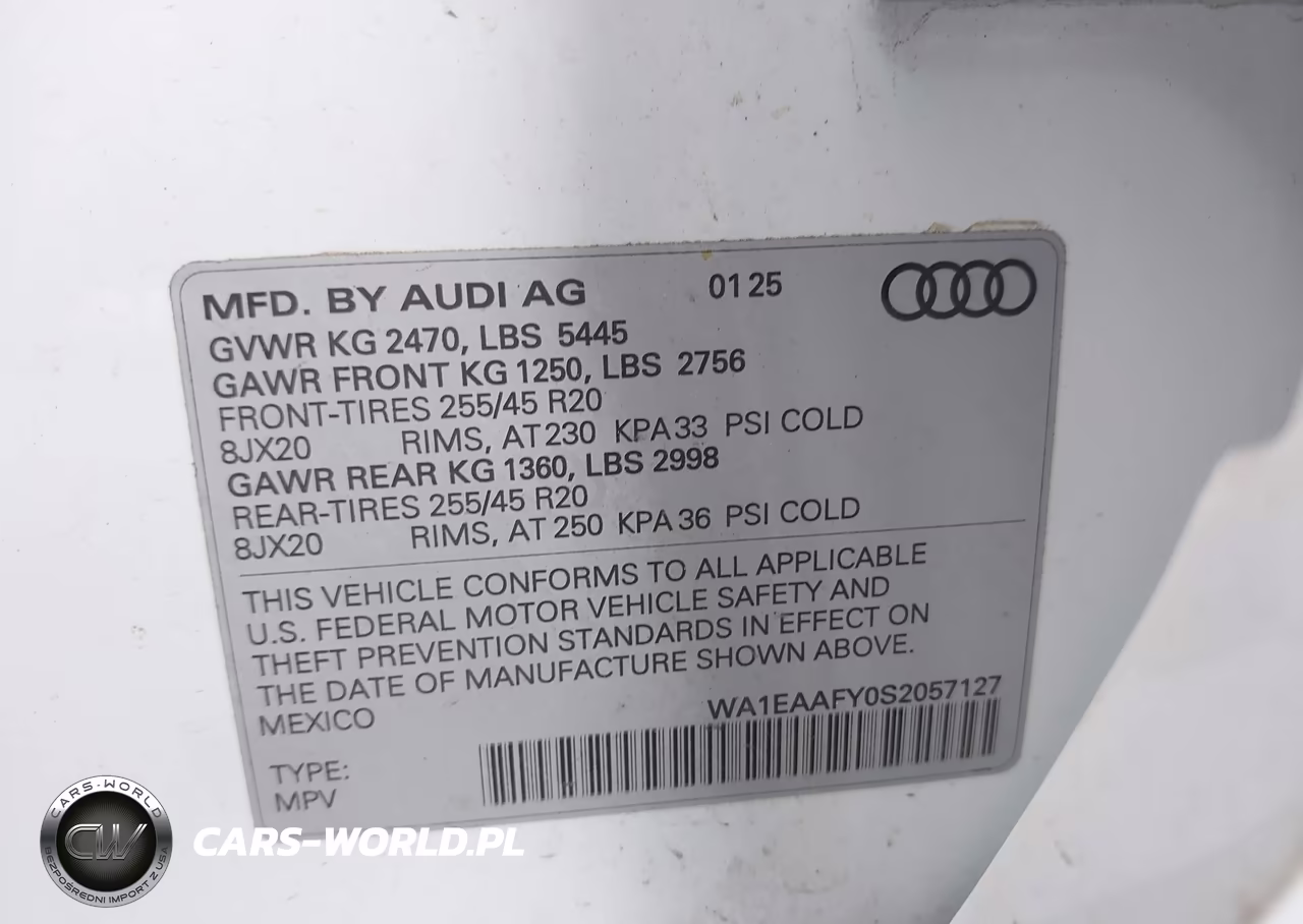 2025 Audi Q5 Premium Plus 45 Tfsi S Line Quattro S Tronic VIN:WA1EAAFY0S2057127 - 9