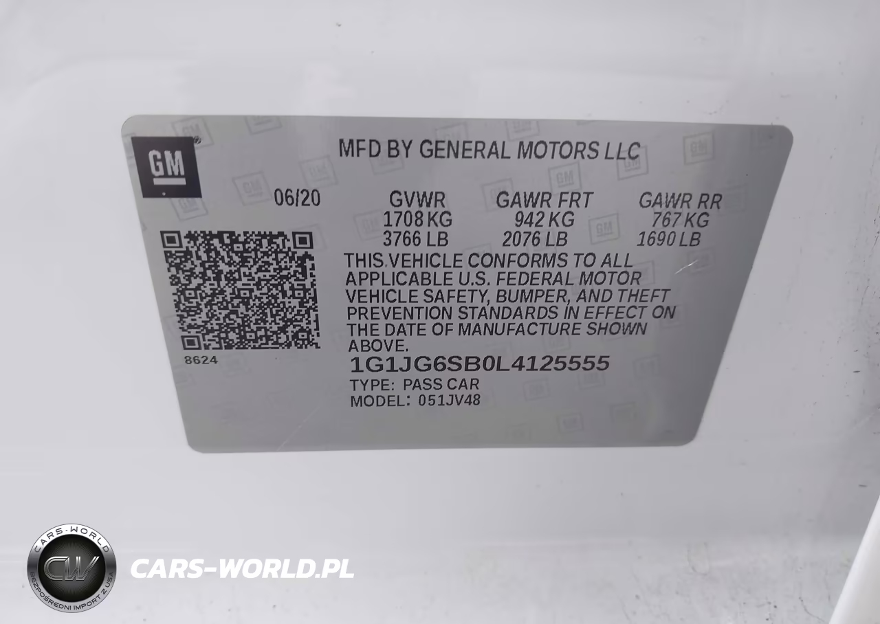 2020 Chevrolet Sonic Fwd 1Fl 5-Door VIN:1G1JG6SB0L4125555 - 9