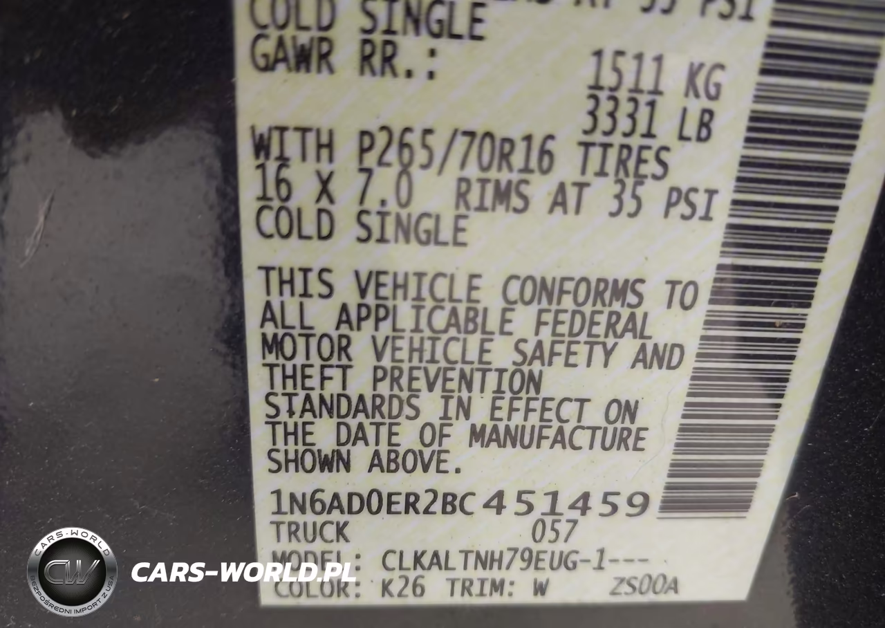 2011 Nissan Frontier Sv VIN:1N6AD0ER2BC451459 - 9