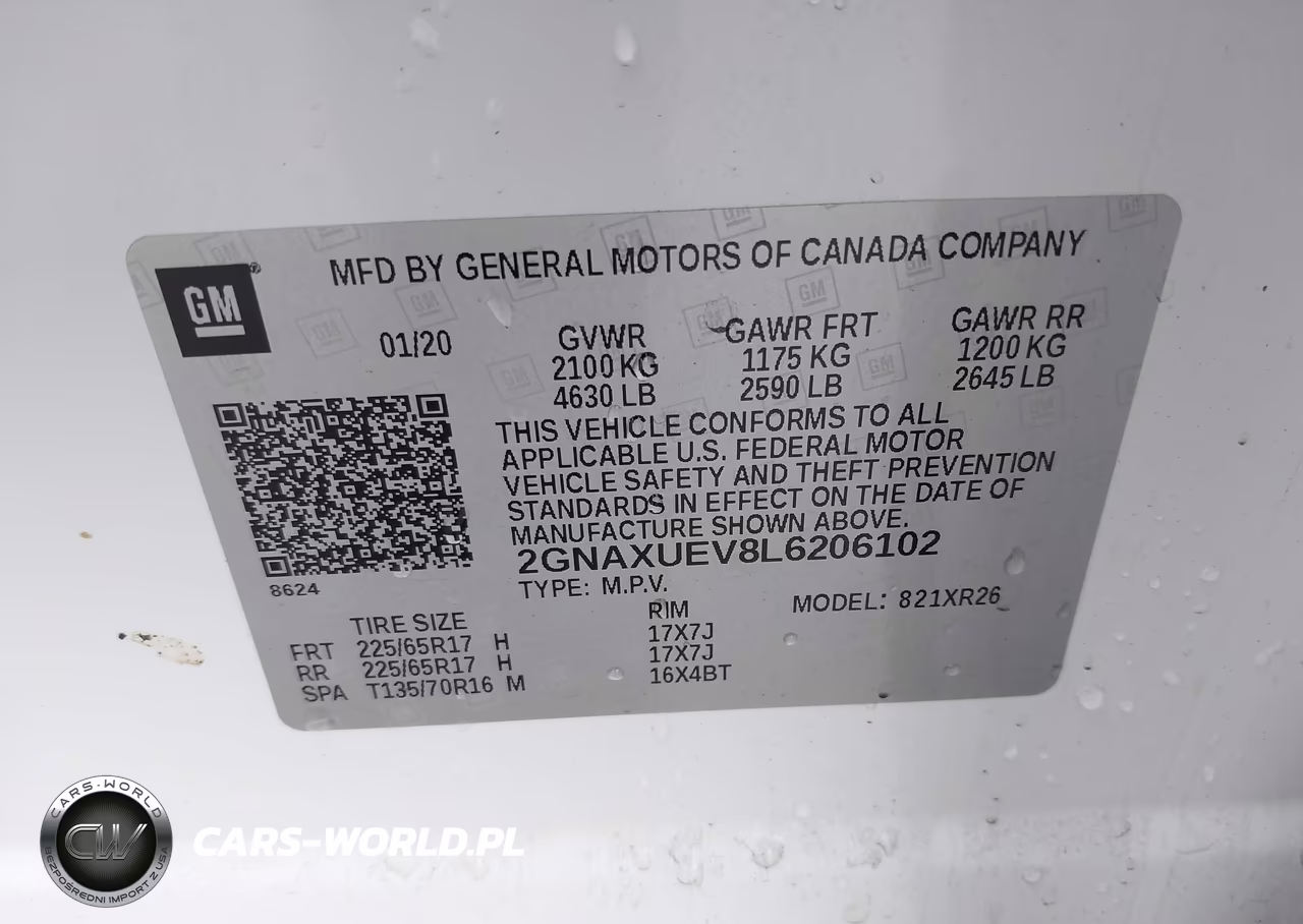 2020 Chevrolet Equinox Awd Lt 1.5L Turbo VIN:2GNAXUEV8L6206102 - 9