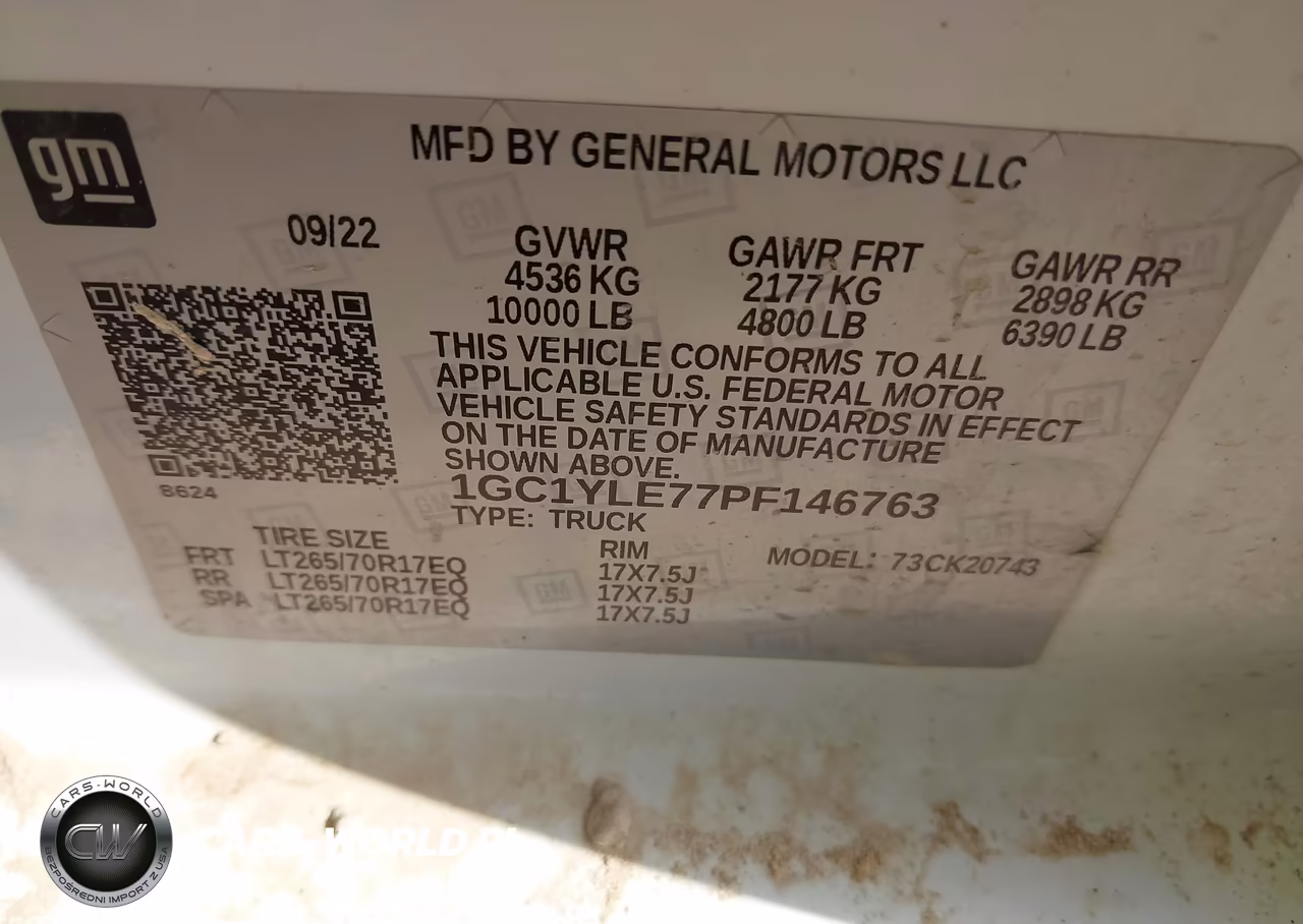2023 Chevrolet Silverado 2500Hd 4Wd Standard Bed Wt VIN:1GC1YLE77PF146763 - 9