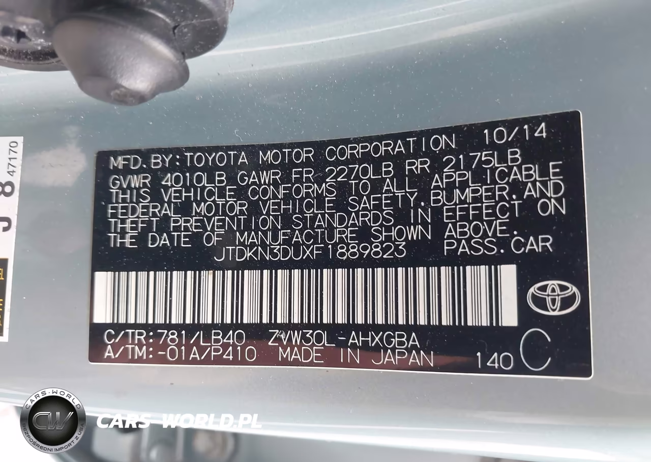 2015 Toyota Prius Four VIN:JTDKN3DUXF1889823 - 9