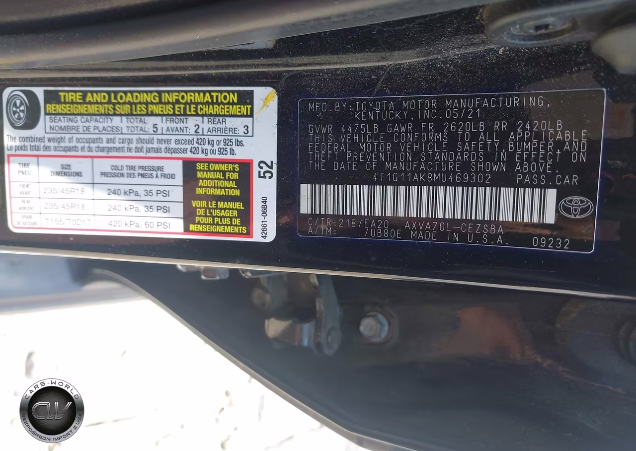 2021 Toyota Camry Se VIN:4T1G11AK8MU469302 - 9