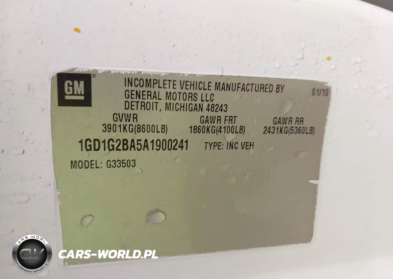 2010 GMC Savana Cutaway Work Van VIN:1GD1G2BA5A1900241 - 8