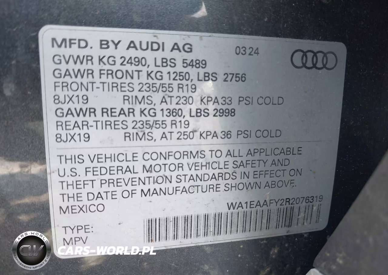 2024 Audi Q5 Premium Plus 45 Tfsi S Line Quattro VIN:WA1EAAFY2R2076319 - 9