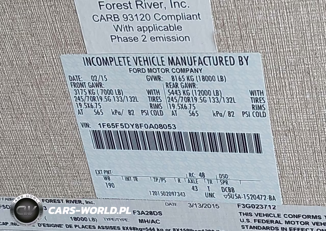 2015 Ford F53 VIN:1F65F5DY8F0A08053 - 9